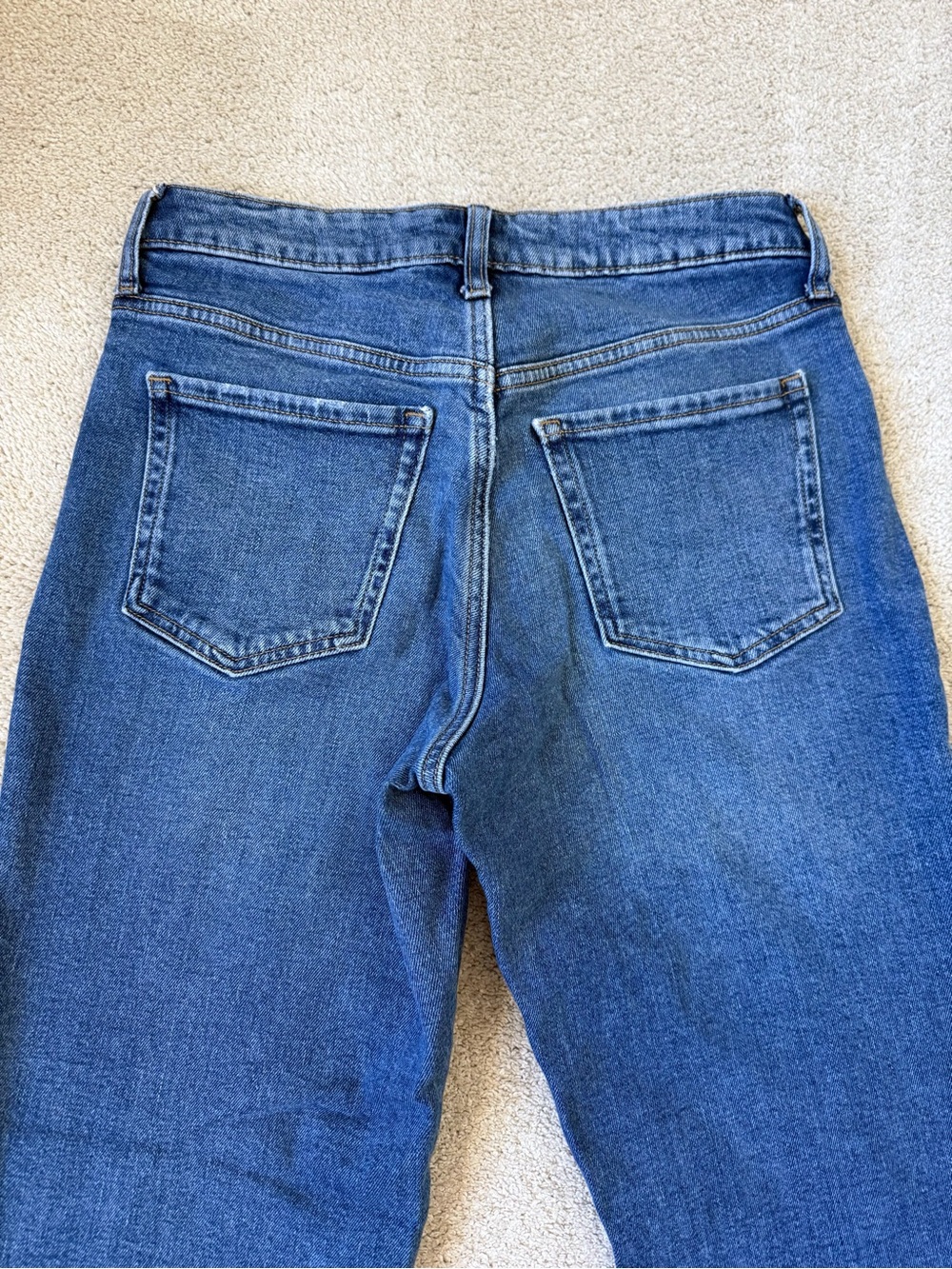 Old Navy Women's O.G. High Rise Loose Straight Leg Blue Denim Jeans - Picture 7 of 7